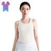 Women's High Elastic Round Neck Yoga Tank Top with Fixed Cup
