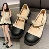 Pearl Mary Jane with Skirt Small Leather Shoes Women's Summer 2025 New Spring and Autumn College Style Soft Flat Loafers Single Shoes