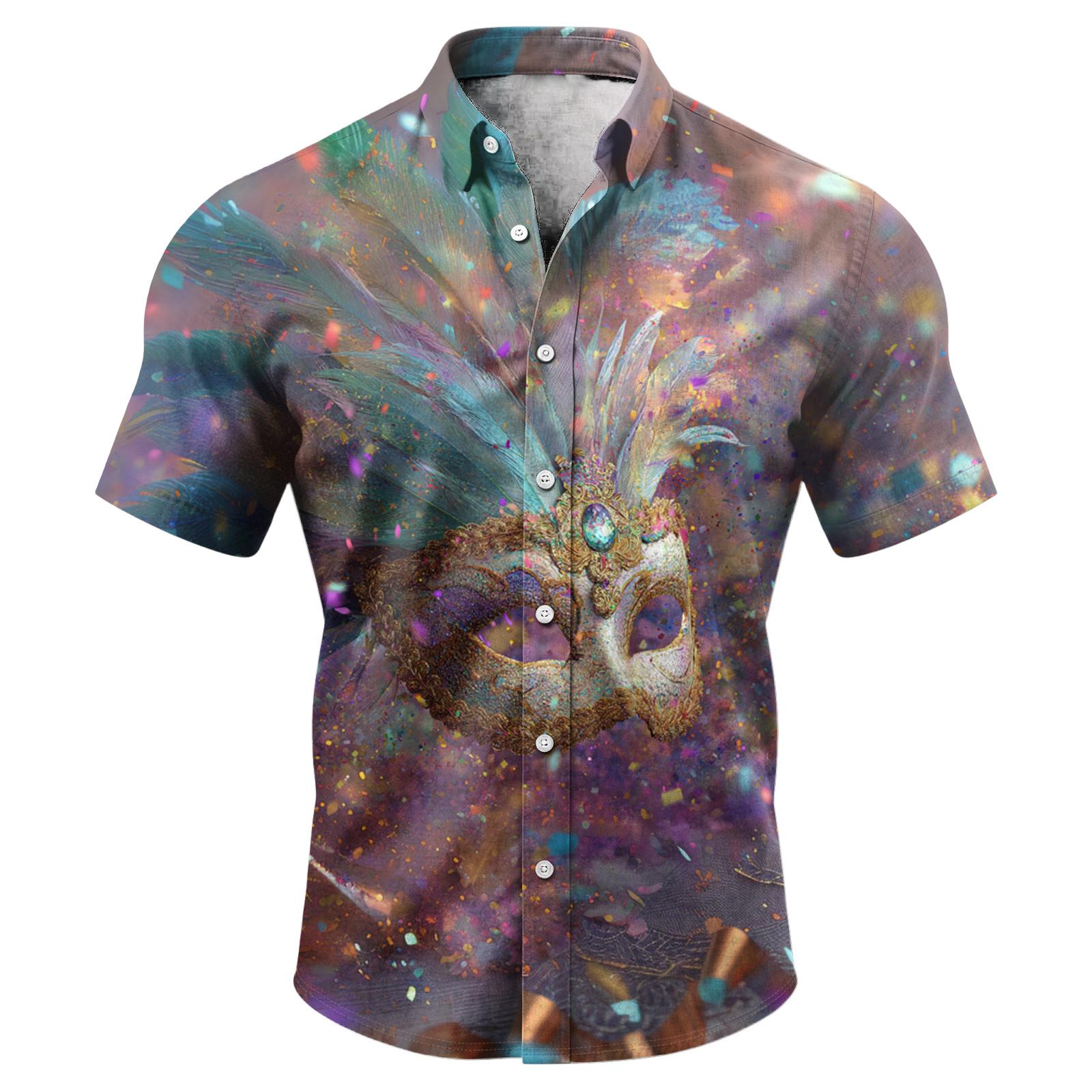 

Мужская повседневная рубашка с коротким рукавом L