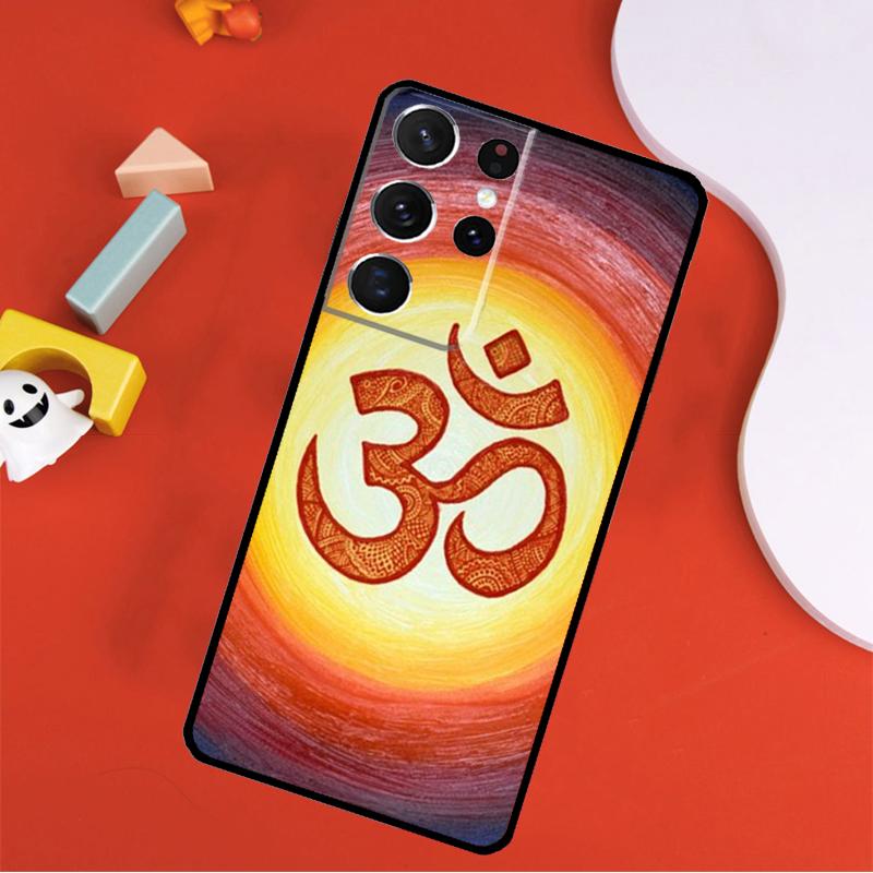 Aum Om Yoga Phone Case For Samsung Galaxy S24 Ultra S25 Ultra S9 S10 S20 S21 S22 S23 Plus S24 FE Cover