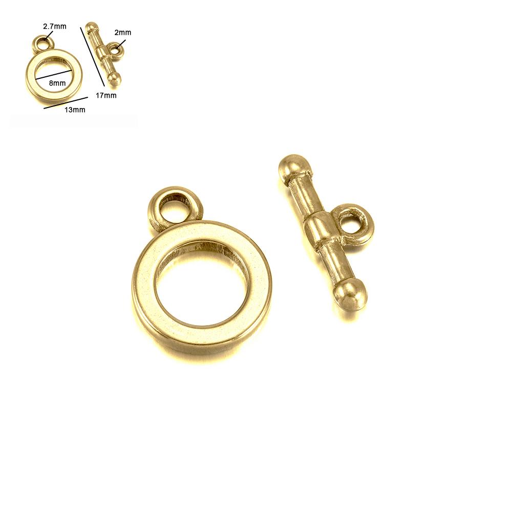 3-6 Sets Gold Color Stainless Steel Fastener Bracelet Toggle Clasp Buckle Connector For Jewelry Making OT Clasps Diy Accessories