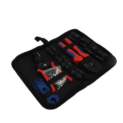 Solar Crimper Tool Kit PVC Handle Multifunctional Rain Proof Solar Connector Crimping Tool Kit for Industry