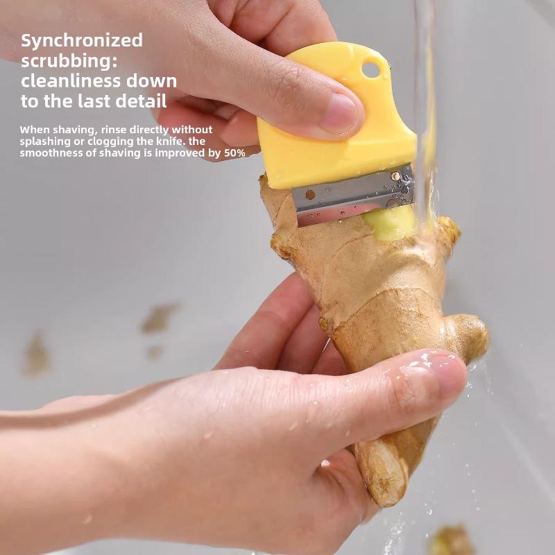 Scraping Ginger Peel Tool - Home Use Stainless Steel Ginger Peeler - Kitchen Potato Peel Cutter