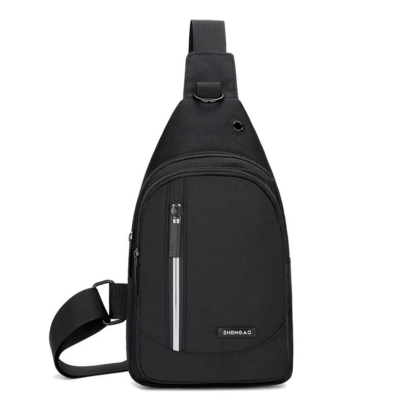 Men's Casual Breast Bag, Trendy Oblique Span Bag, Multi-layer Oxford Cloth Large-capacity Breast Bag.
