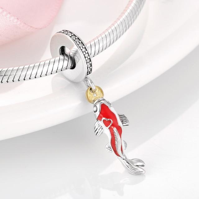 925 Sterling Silver Bead Openwork Sweet Hearts Crown Charms Beads Fit Jiuhao Bracelets Bangles Diy Womens Jewelry