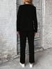 2025 Women's Autumn/Winter European & American Fashion Fleece Sweatshirt and Straight-Leg Pocket Pants Set