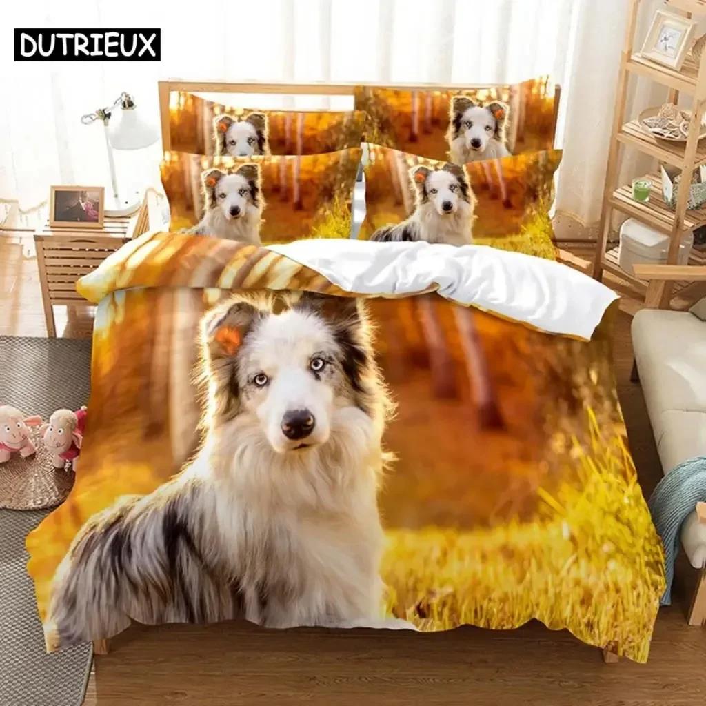 Kawai Kids Duvet Cover Set Double Bed 200X200 Queen Size Single Bedding Sets Dogs King Full Twin 3D Quilt Case Linen Pillowcase