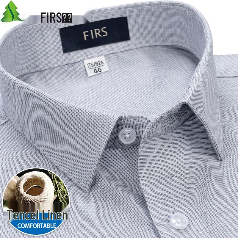 Men s Long Sleeve Linen Blend Shirt 43