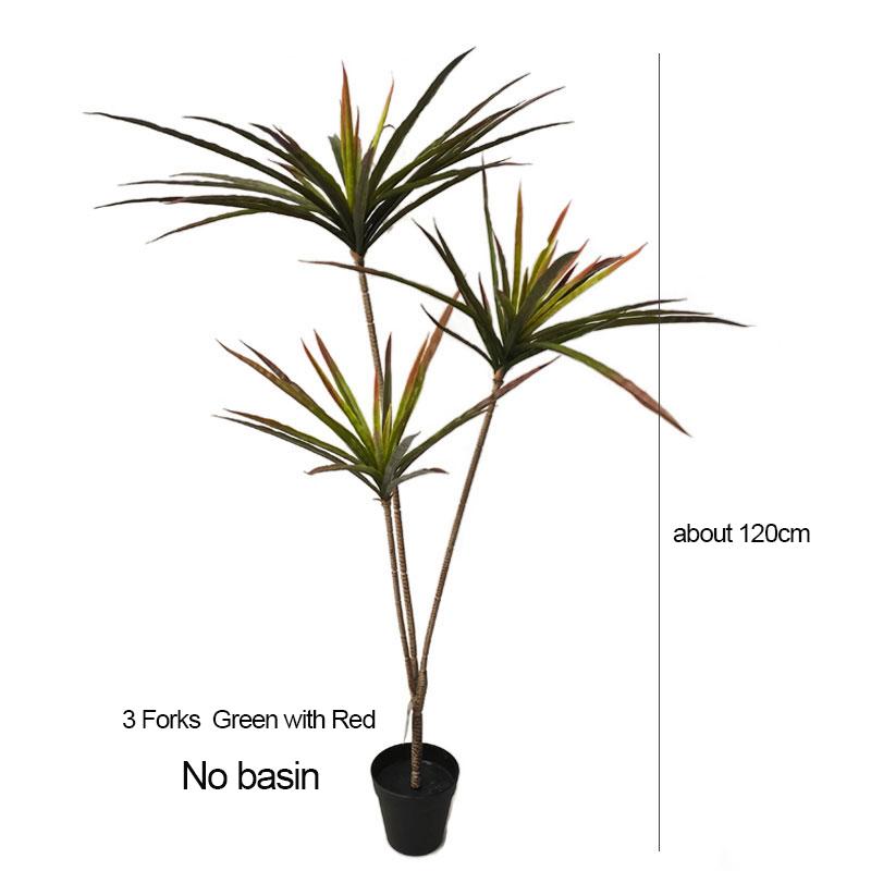 90-120cm Large Artificial Dracaena Plants Tropical Potted Tree Fake Plastic Palm Leaves Cycas Plant For Home Garden Indoor Decor