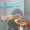 2 in 1 Frischhaltefolienspender Folienabroller mit Schneidevorrichtung Aufbewahrungsbox Alufolie Stretchfolienschneider Küchenzubehör