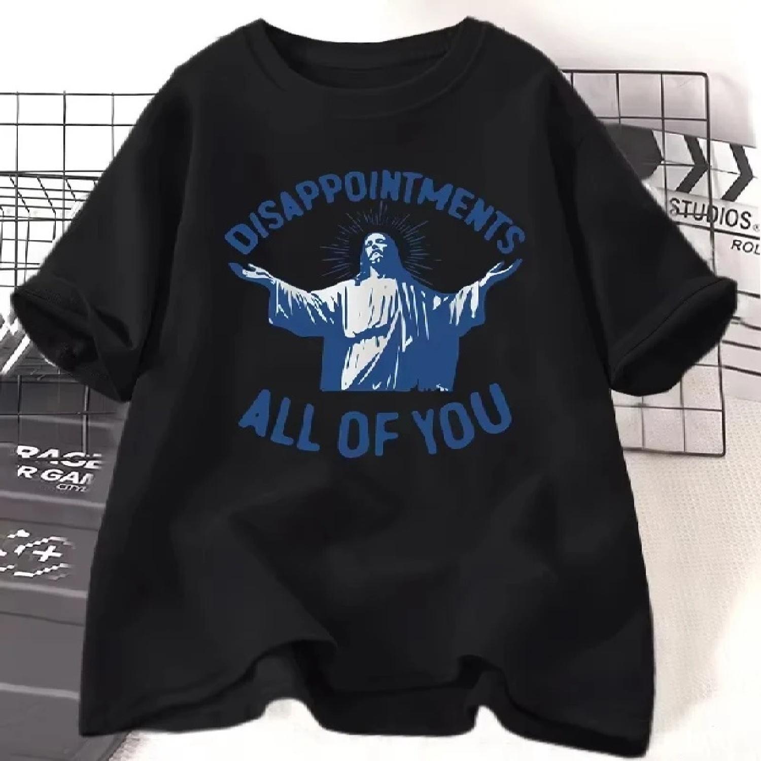 

Casual Summer Children s Tshirt Disappointments All of You Printing T-Shirt Funny Jesus Vintage Graphic Short Sleeve Kids Tshirt S разноцветный