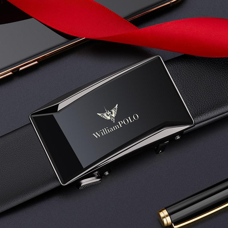 

Мужской кожаный ремень Emperor, деловой ремень с автоматической пряжкой, мужской ремень из натуральной яловой кожи, мужской ремень 105cm