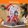 Santa Themed Claus Luminous Ferris Wheel Music Box For Decoration Christmas