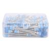 100pcs Stainless Steel Stainless Steel Nail Dust Cleaner Brush  For Salon Use
