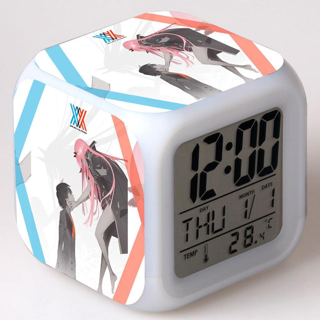 Premium Quality Darling In The Franxx Multi-function 7color Led Alarm Watch Clock For Every Room