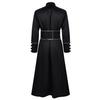 Medieval Mission Clergy Costume For Stage Performance With High Collar For Adults