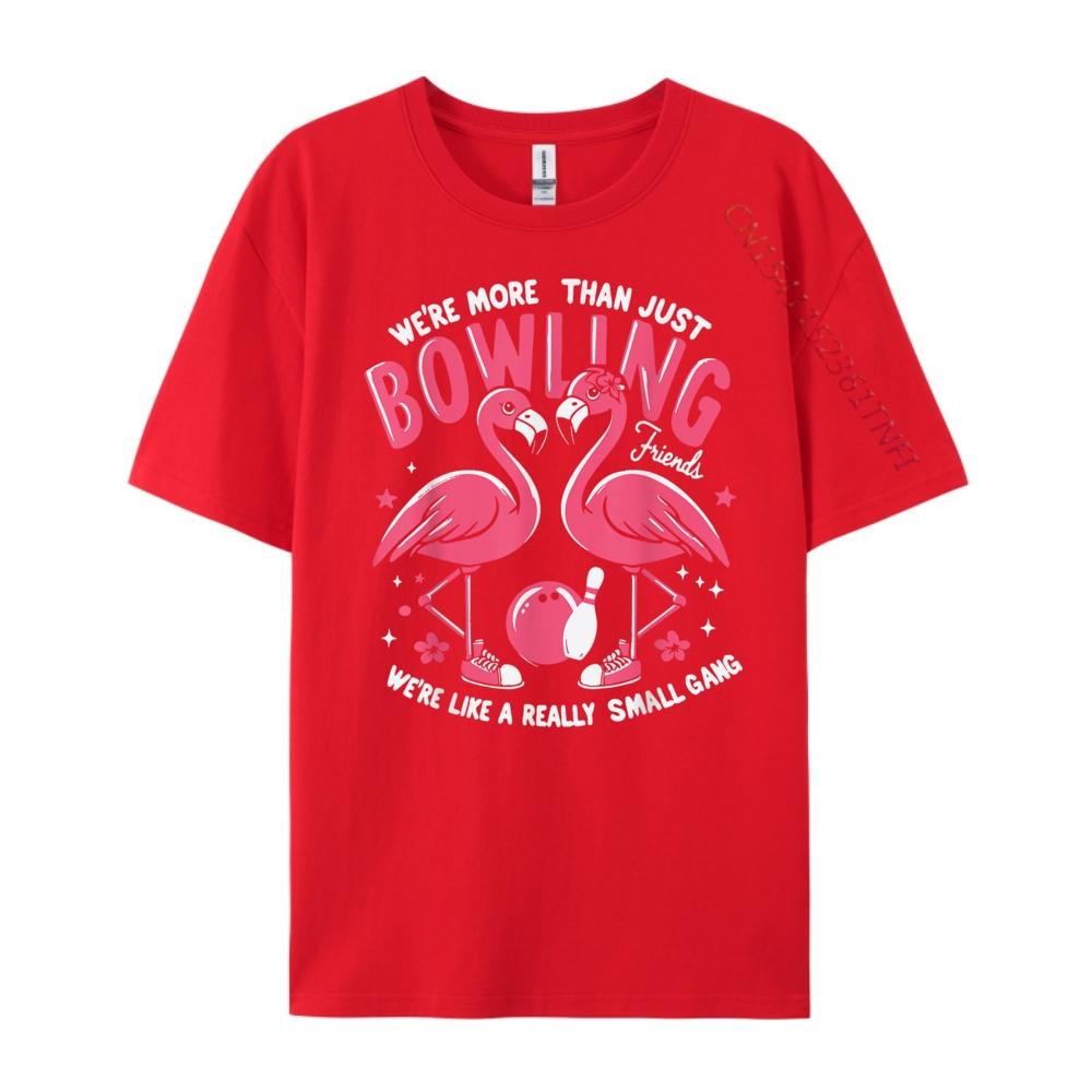 Flamingo We Re More Than Just Bowling Friends Bowler Grey Shirt Graphic Tee Mens Clothing Happy New Years S
