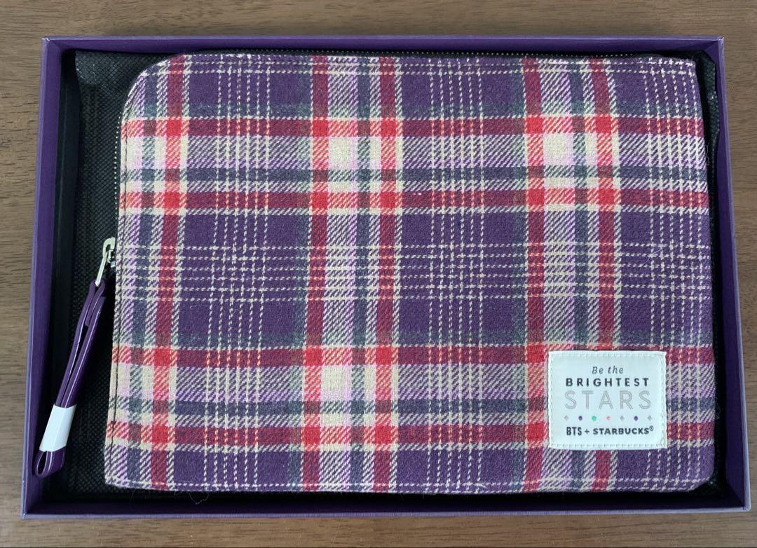 

[Б/У] BTS x STARBUCKS Сумочка в клетку тартан, маленькая