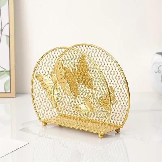 Butterfly Pattern Napkin Holder for Dining Table Tissue Paper Stand for Kitchen, Home Décor, Office, Restaurant