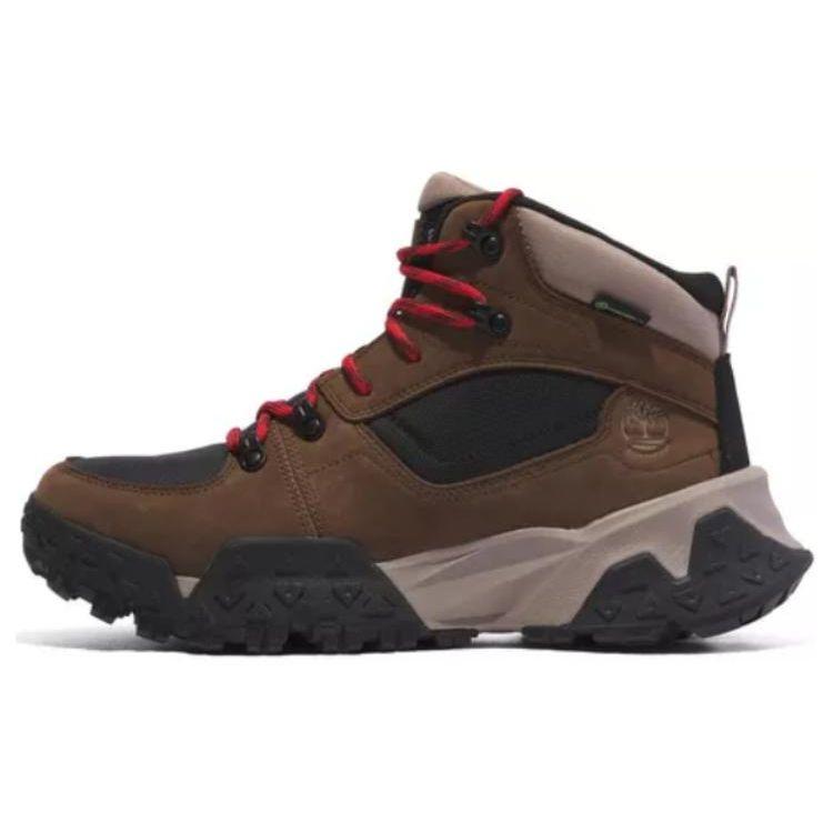 Timberland Motion Scramble Lace Up Mid Waterproof Dark Brown Nubuck Men Sneakers TB0A68BZ-W07