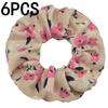6pcs/lot Hair Scrunchies Bands Scrunchy Ties Ropes Ponytail Holder for Women Accessories Fabric Headwear Ditsy Floral Sweet Cute