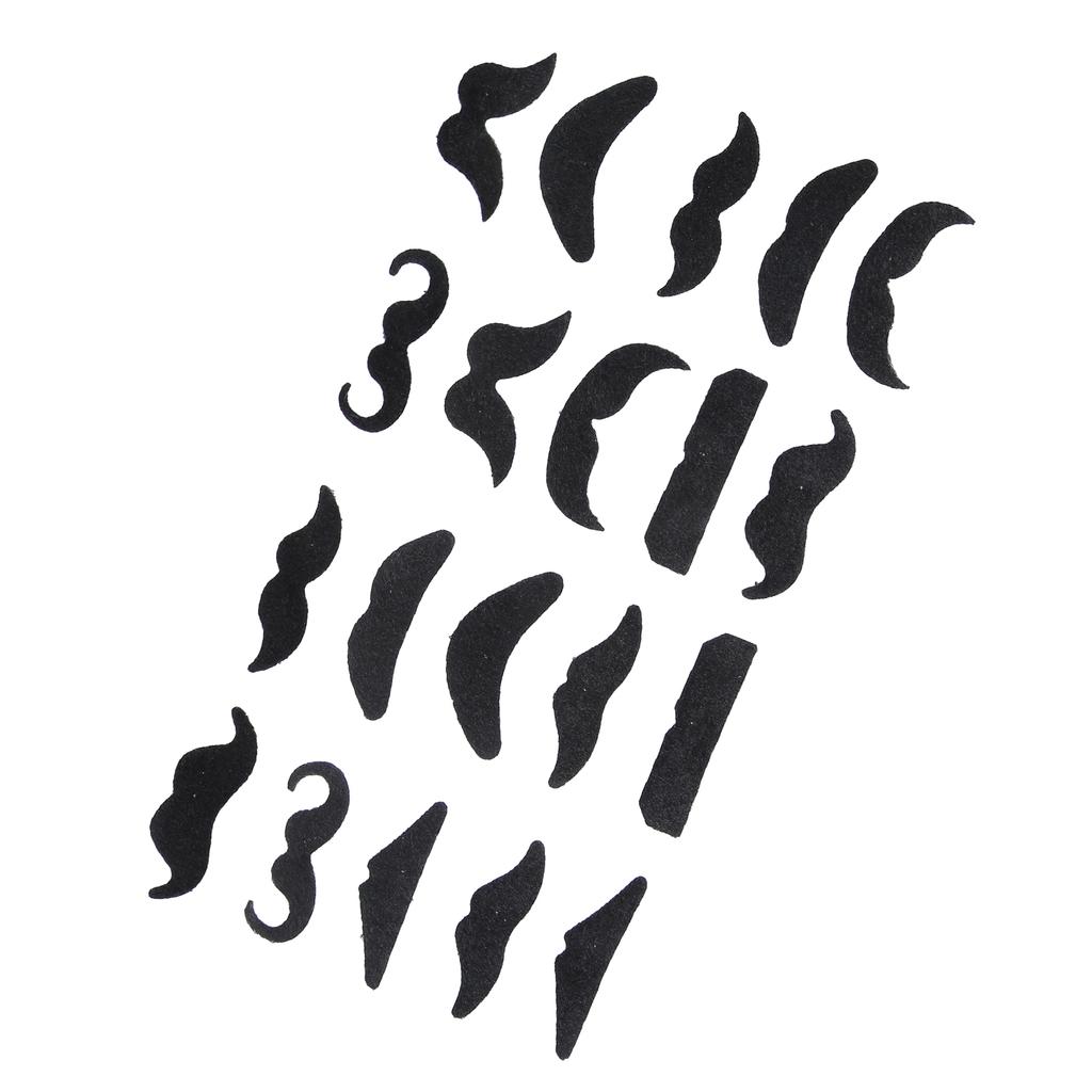 20 Stück Falsche Schnurrbärte Lustige Falsche Bärte Schwarze Schnurrbärte für Kostümzubehör