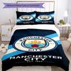 3pcs Manchester City Bedding Set Duvet Cover Closure Includes 1 Duvet Cover & 2 Pillowcases, Soft and Comfortable for All Seasons.