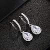 Light Luxury Water Drop Design Earrings For Women, Zircon-Inlaid Fashion Geometric Earrings, Popular Engagement Jewelry