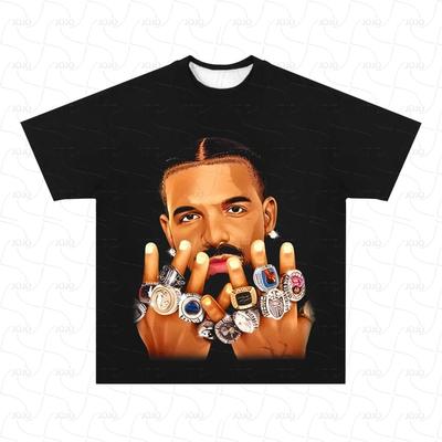Real Rapper Drake Retro Graphic T Shirt Men's Hip Hop Clothing Y2k Unisex Fashion Oversized West Coast Gangster Top Gift for Fan