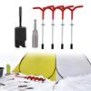Ice Anchor Tool Kit 1pc Ice Anchor Drill Adapter with 4pcs Threaded Spikes  Fishing Shelter Stakes Universal Fishing Tool