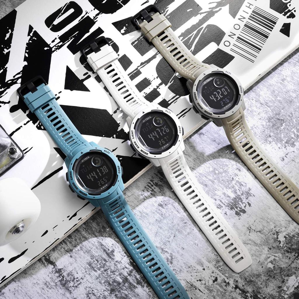 Orologio Digitale Uomo Sportivo Multifunzione - Contapassi, Bussola, Cronometro, Sveglia, Impermeabile, Leggero