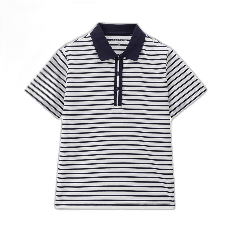 Giordano Women s Nautical Stripe Cotton Polo Shirt L