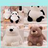 Panda Brown Polar Teddy Bear Doll Stuffed Animal Plush Soft Toy For Kids Baby