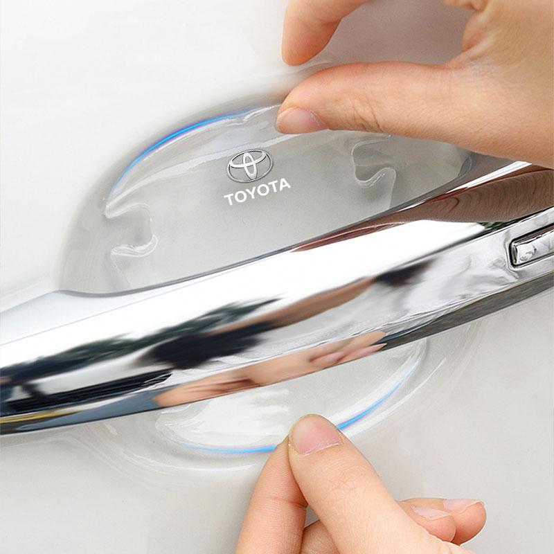 Car Body Anti-Collision Protection Strip Auto Door Handle Bowl Anti-Scratch Sticker for Toyota TRD GR Camry Corolla Crown Auris C-HR