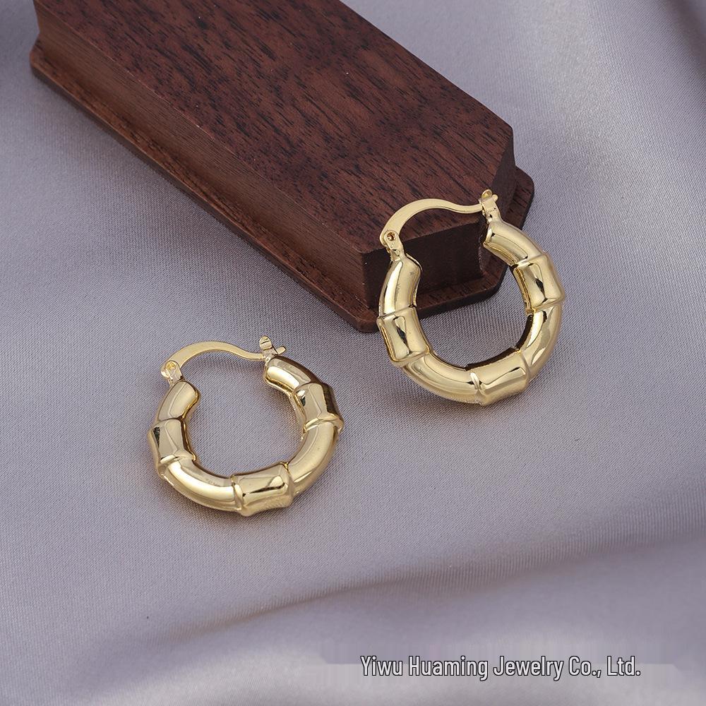 European American Style Luxury Stud Earrings: Elegant Cross-border Niche Hoops, Versatile Celebrity-inspired Accessories