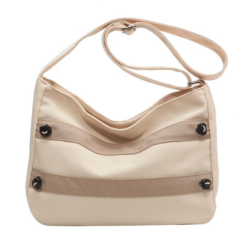 Women's canvas bag new simple solid color large capacity tote bag fashion casual commuter shoulder messenger bag women