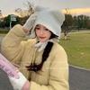 Autumn and Winter Cute Bear Warm Girl Show Face Small Ear Protection Fashion Wool Versatile Knitted Winter Hat Woman