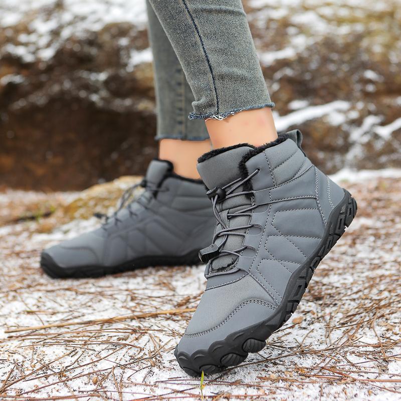 Vodotěsné vysoké sněhule Unisex plyšové bavlněné boty Pánské Dámské Teplé Zimní Venkovní Turistické Tenisky Protiskluzové Chodící Boty