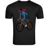 Devil Cyclist Vintage T-Shirt - Demon Riding Bicycle Graphic Tee