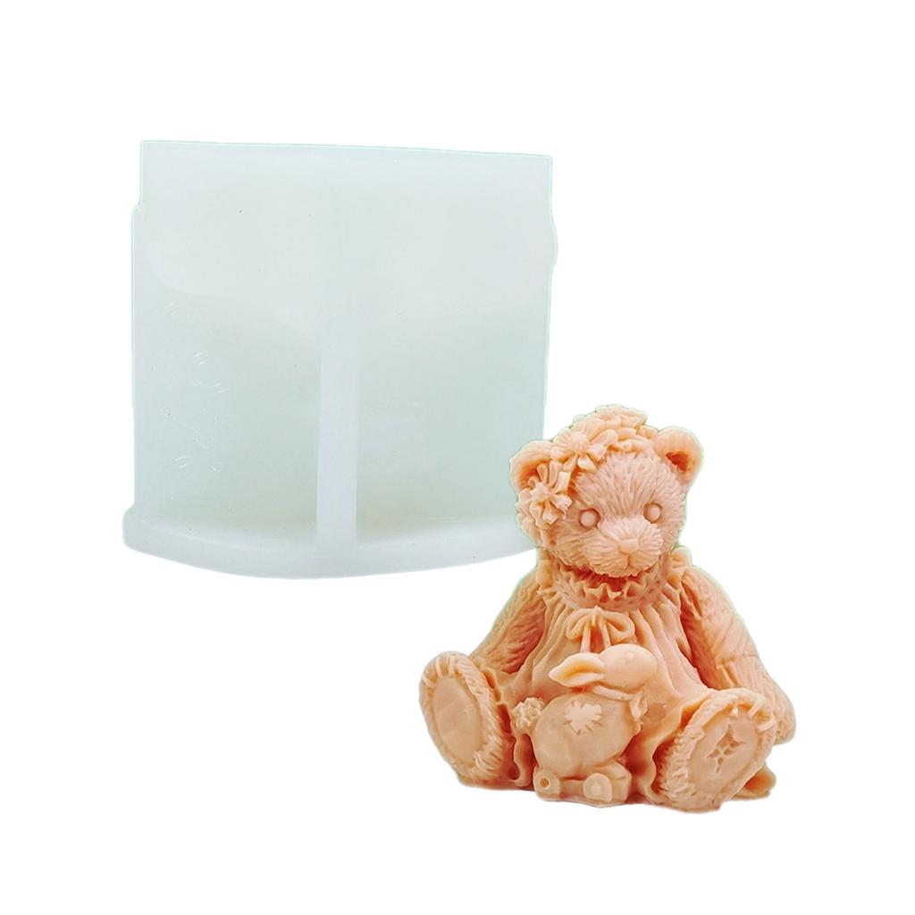 Formy żywiczne 3D Bear Silikonowa forma na świecę Kryształowa forma do odlewania żywicy epoksydowej Tworzenie biżuterii Wisiorek Onament Forma rzemieślnicza Ręcznie robiona