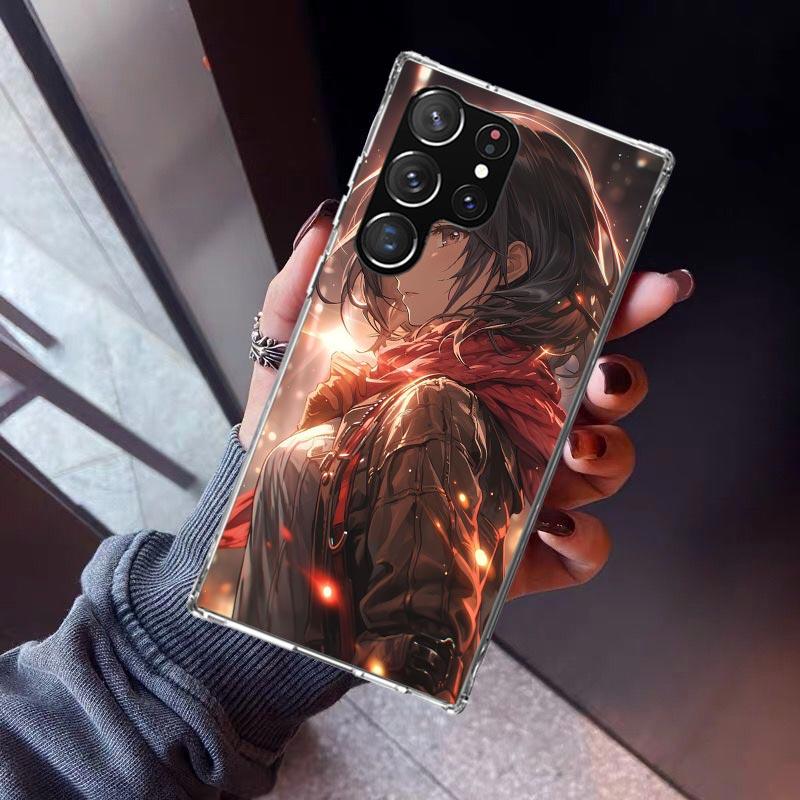 A-Attack On T-Titan Annie Mikasa Phone Case For Samsung Galaxy S26 S25 Edge S24 S23 Ultra S22 Plus S21 S20 FE Soft TPU Back Cove