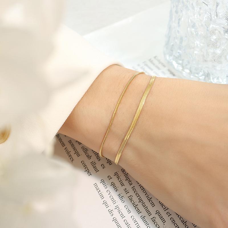Hot Selling Jewelry Clasp Double Blade Chain Versatile Stainless Steel Friendship Bracelet TRENDY