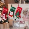 Stylish Christmas Stockings with Plush Texture for Seasonal Fireplaces Hangings Checkered Holiday Decors