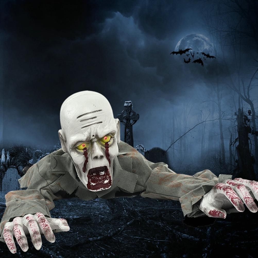 Halloween Electric Crawling Ghost with Horror Voice Sound Control Creeping Bloody Ghost Prop