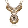 Bohemian Vintage Necklace For Women Gypsy Double Chain Coin Ethnic Tribal Statement Necklace Turkish Jewelry Collier