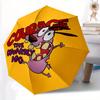 Courage the Cowardly Dog Home Essential Cute Cartoon Umbrella, Portable Folding Umbrella Suitable for All Seasons A0821083