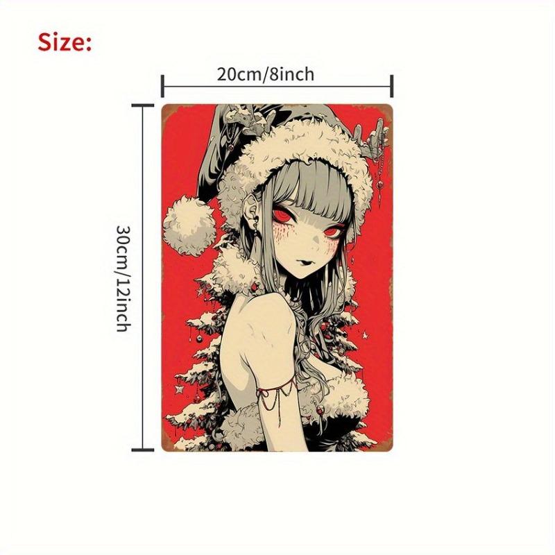 Christmas Pin-Up Girls Metal Sign, Office Gift Wall Decor 20x30cm