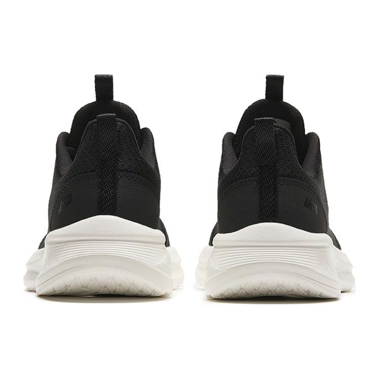 Anta Running Series Shock Absorbing Non-Slip Low-Top Running Shoes Women sneakers Black White 922425513-2