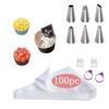 120-Piece Cake Decorating Set: Piping Tips, Disposable Piping Bags, Cream Scraper