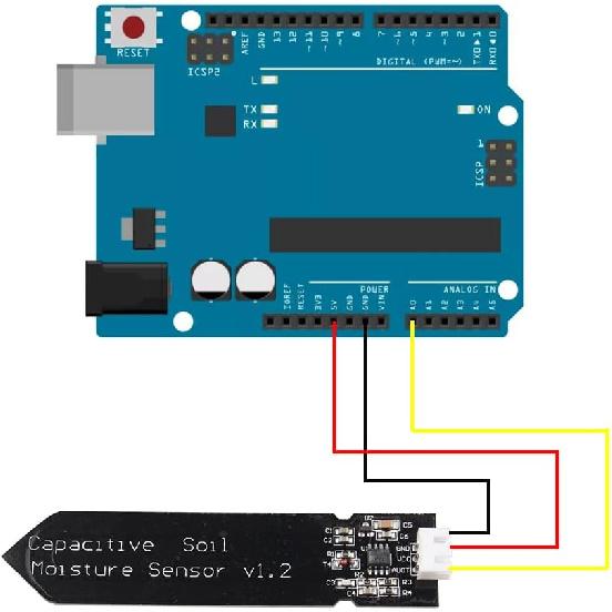 5PCS Capacitive Analog Soil Moisture Sensor Module 3.3~5.5V Corrosion Resistant Humidity Detection Sensors DIY Electronic for Arduino for Raspberry